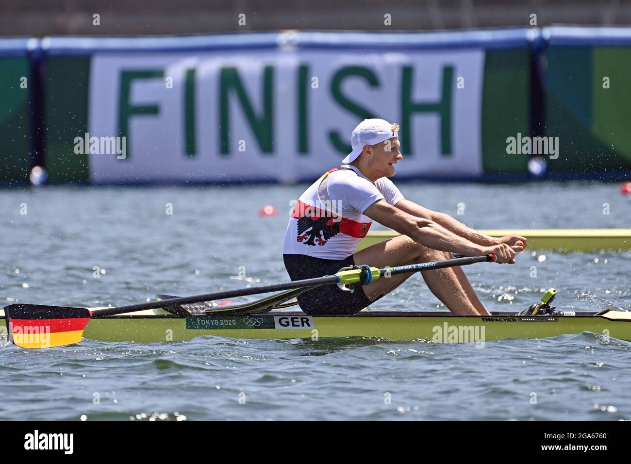 Tokio, Japan. Juli 2021. Oliver ZEIDLER (GER), Action, verpasste das Finale, Halbfinale, Halbfinale, M1X, Maenner One, Men`s Single Sculls. Rudern am 7/29/2021 am Sea Forest Waterway. Olympische Sommerspiele 2020, ab 23.07. - 08.08.2021 in Tokio/Japan. â Credit: dpa/Alamy Live News Stockfoto